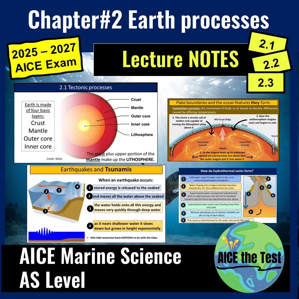 Tectonic processes: The structure of Earth’s interior, plate tectonics and plate boundaries