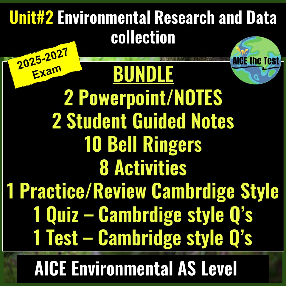 AICE Environmental Management Unit 2 Bundle | Complete Teaching ...