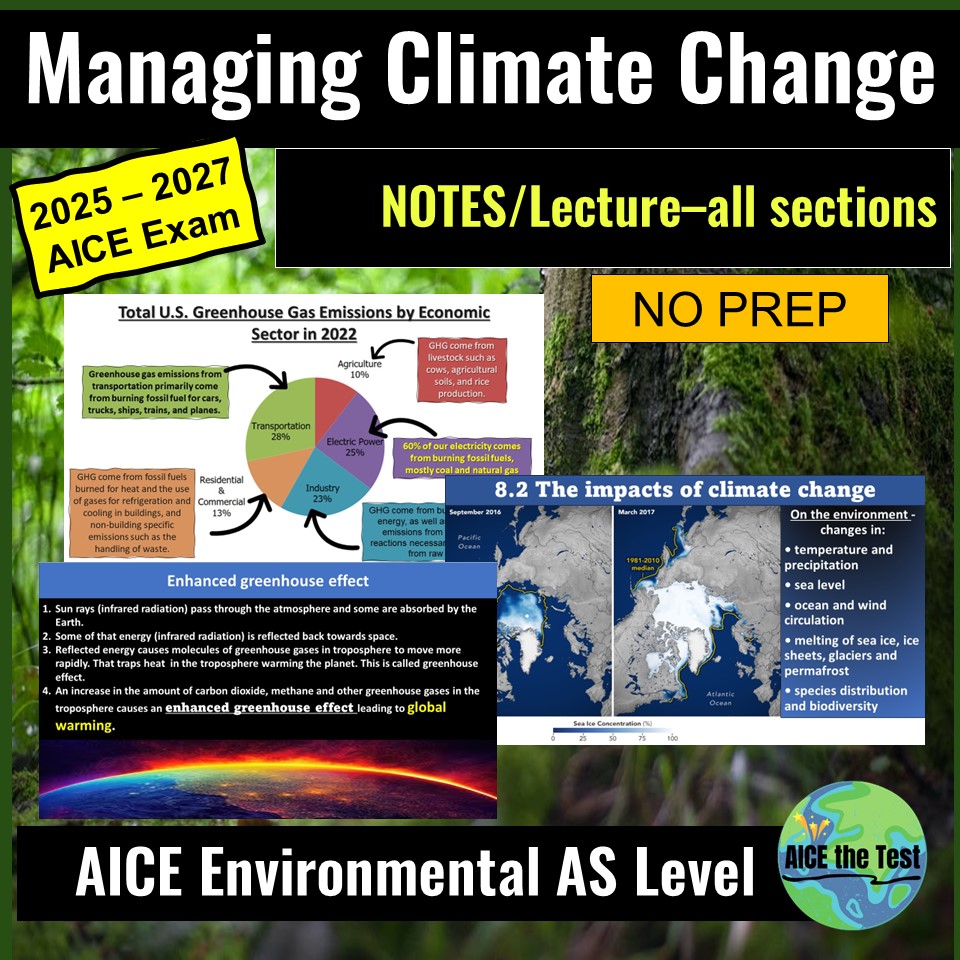 Cambridge AICE Environmental Unit#8 Managing Climate Change - Lecture ...