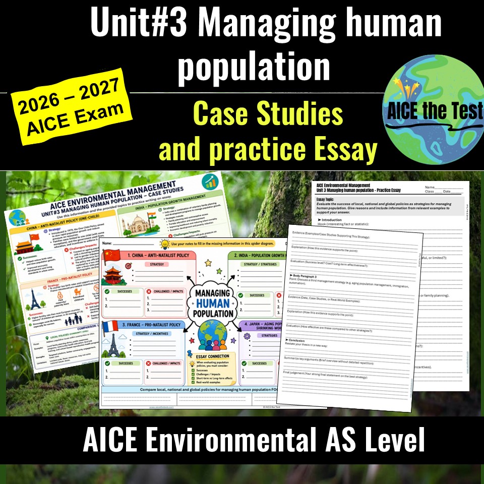AICE Environmental Management Unit 3 Human Population Case Studies ...